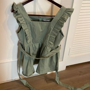 Mulla Medium Green Peplum Blouse